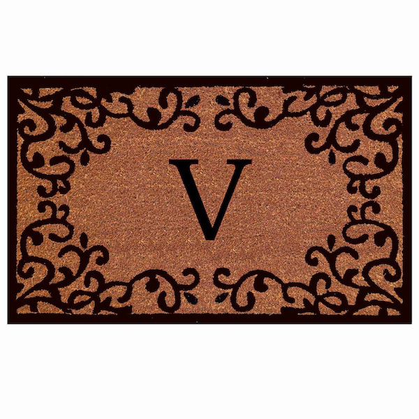 Calloway Mills Monogram Door Mat, Natural, Black, 18 in W x 30 in L 180021830V - main